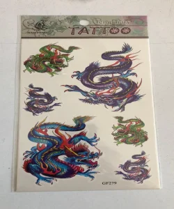 Ejderha Modeli Yapıştırma Sticker Dövme Geçici Dövme Temporary Tattoos