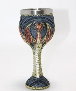 Ejderha Tasarımı 3D Kabartmalı Çelik Kadeh Bardak SPR4376