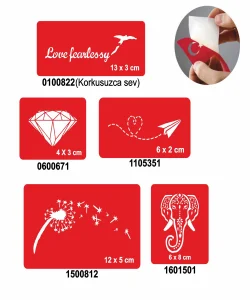Filli 5li Set Geçici Dövme Kına Şablonu