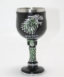Game Of Thrones House Stark 3D Kabartmalı Çelik Kadeh Bardak SPR4379