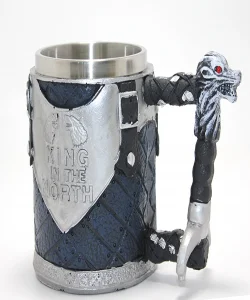 Game Of Thrones King In The North 3D Kabartmalı Çelik Kupa Bardak SPR4367