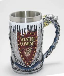 Game Of Thrones Tasarımlı 3D Çelik Kupa Bardak SPR4369