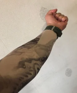 Giyilebilir Çorap Dövme Fırtına Dövmesi Çift Kol