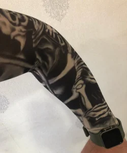 Giyilebilir Çorap Dövme İskelet Dövmesi Çift Kol