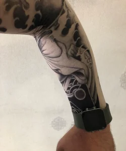 Giyilebilir Çorap Dövme Zar Dövmesi Çift Kol