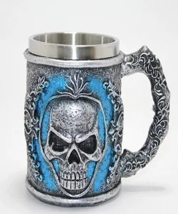 Grim Reaper Azrail Kabartmalı 3D Tasarım Çelik Kupa Bardak SPR4382