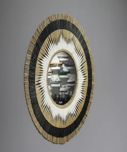 Hasırlı Duvar Aynası 3Natural-14