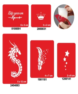 Hayat Devam Ediyor 5li Set Geçici Dövme Kına Şablonu