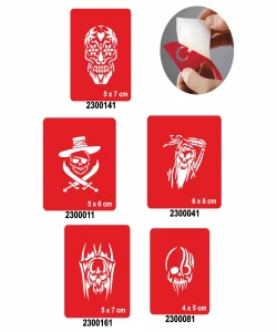 İskeletler 5li Set Geçici Dövme Kına Şablonu