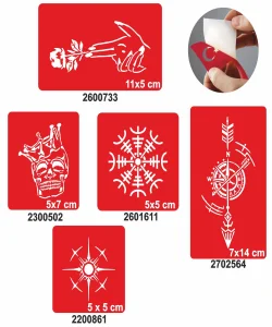 Kaşif Desenleri Set Geçici Dövme Kına Şablonu