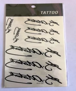 Kemal Atatürk İmza Yapıştırma Sticker Dövme Geçici Dövme Temporary Tattoos