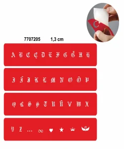 Küçük Boy Gotik Font Harf Şablonu Yazı Şablonu