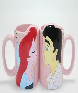 Küçük Deniz Kızı Ariel Ve Prens Eric 3D Çift Kupa Bardak Seti SPR4537