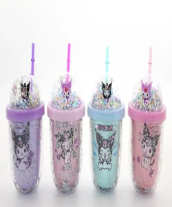 Kuromi Figürlü Pipetli Kapaklı Kupa Bardak SPR5109