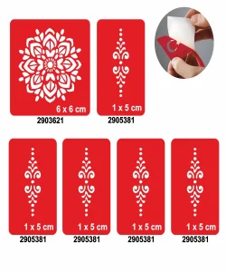 Mandala 5li Set Geçici Dövme Kına Şablonu