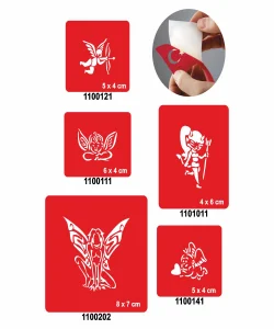 Melek Mi Şeytan Mı 5li Set Geçici Dövme Kına Şablonu