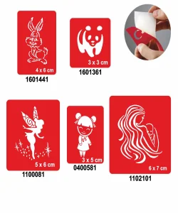 Melek Ve Hayvan Modelleri 5li Set Geçici Dövme Kına Şablonu