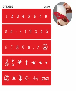 Mini Rakam Ve Desen Seti Geçici Dövme Kına Şablonu
