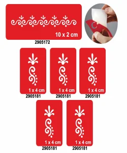 Minik Dallar 5li Set Geçici Dövme Kına Şablonu
