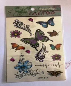 Minimal Kelebekler Yapıştırma Sticker Dövme Geçici Dövme Temporary Tattoos