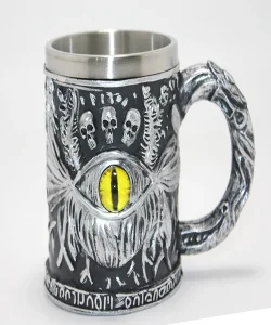 Mistik Ejderha Gözü 3D Kabartmalı Paslanmaz Çelik Kupa Bardak SPR4371