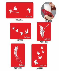 Özgür Kuşlar 5 li Set Geçici Dövme Kına Şablonu