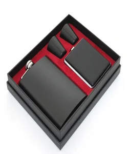 Paslanmaz Çelik 2 Shot Bardak Ve Sigara Tabakalı Matara Seti SPR2670