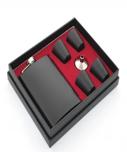 Paslanmaz Çelik 4 Shot Bardaklı Matara Seti SPR2669