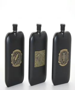 Paslanmaz Çelik Kabartmalı Tekli 6 Oz Matara SPR2666