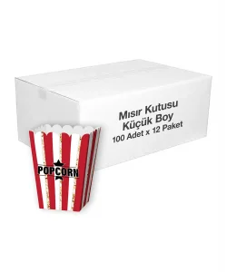 Patlamış Mısır Kutusu Küçük 100lü x 12 Paket (Koli)