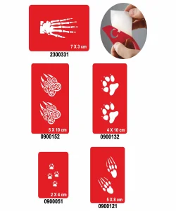 Pençeler 5li Set Geçici Dövme Kına Şablonu