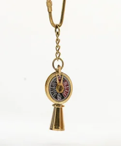 Pirinç Makina Telgrafı Anahtarlık 2095A