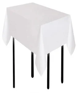 Plastik Masa Örtüsü Beyaz 137 x 183cm 1 Adet