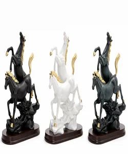 Polyester 2Li Şahlanmış At Figürü SPR1626