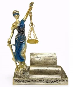 Polyester Kartvizitli Adalet Figürü SPR4426