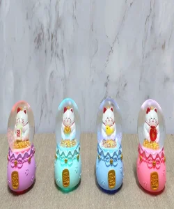 Şans Kedisi Işıklı Kar Küresi SPR4914