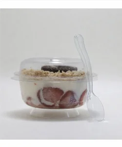 Şeffaf Dalgalı Dondurma-Tatlı Kaşık 50li