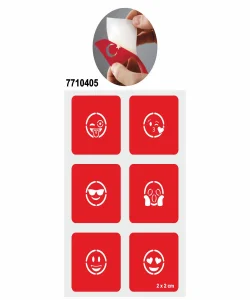 Sevimli Emojiler 5li Set Geçici Dövme Kına Şablonu
