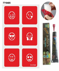 Sevimli Emojiler Hint Kınası ile Geçici Dövme Yapma Seti