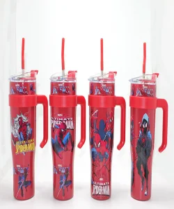 Sevimli Spiderman Pipetli Termos & Suluk SPR4713