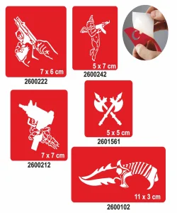 Silah Çeşitleri Dövme Şablonu Kına Deseni