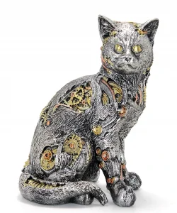Steampunk Polyester Kedi Figürü SPR2454