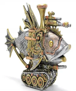 Steampunk Polyester Tasarım Balık Figürü SPR2453