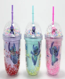 Stitch Figürlü Pipetli Kapaklı Kupa Bardak SPR5110