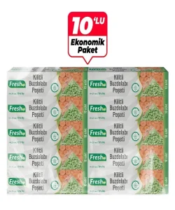 Supertrend 19x25cm Ekonomik Kilitli Buzdolabı Poşeti 10 Adet x 10 Paket
