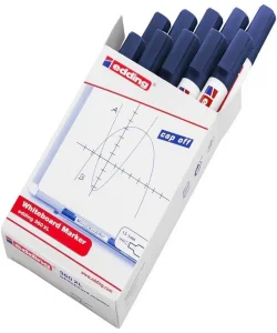 Supertrend 360 XL Whiteboard Marker Doldurulabilir Yazı Tahtası Kalemi 10lu Kutu Mavi