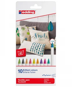 Supertrend 4600 Kumaş Tekstil Boyama Kalemi Seti 10 Renk FUN