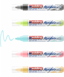 Supertrend 5100 Akrilik Boyama Markörü Seti 2-3 mm 5 RENK SET PASTEL