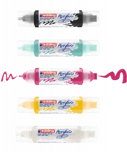 Supertrend 5400 Akrilik Boyama Markörü Seti 3D Double Liner 5 RENK SET BASIC