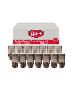 Supertrend 7oz Karton Bardak Kahverengi Desenli 50 Adet x 20 Paket - Koli